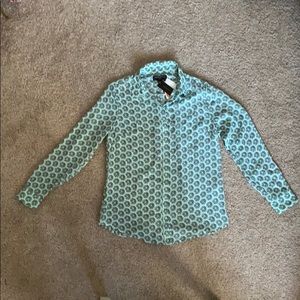 Floral long sleeve collared blouse